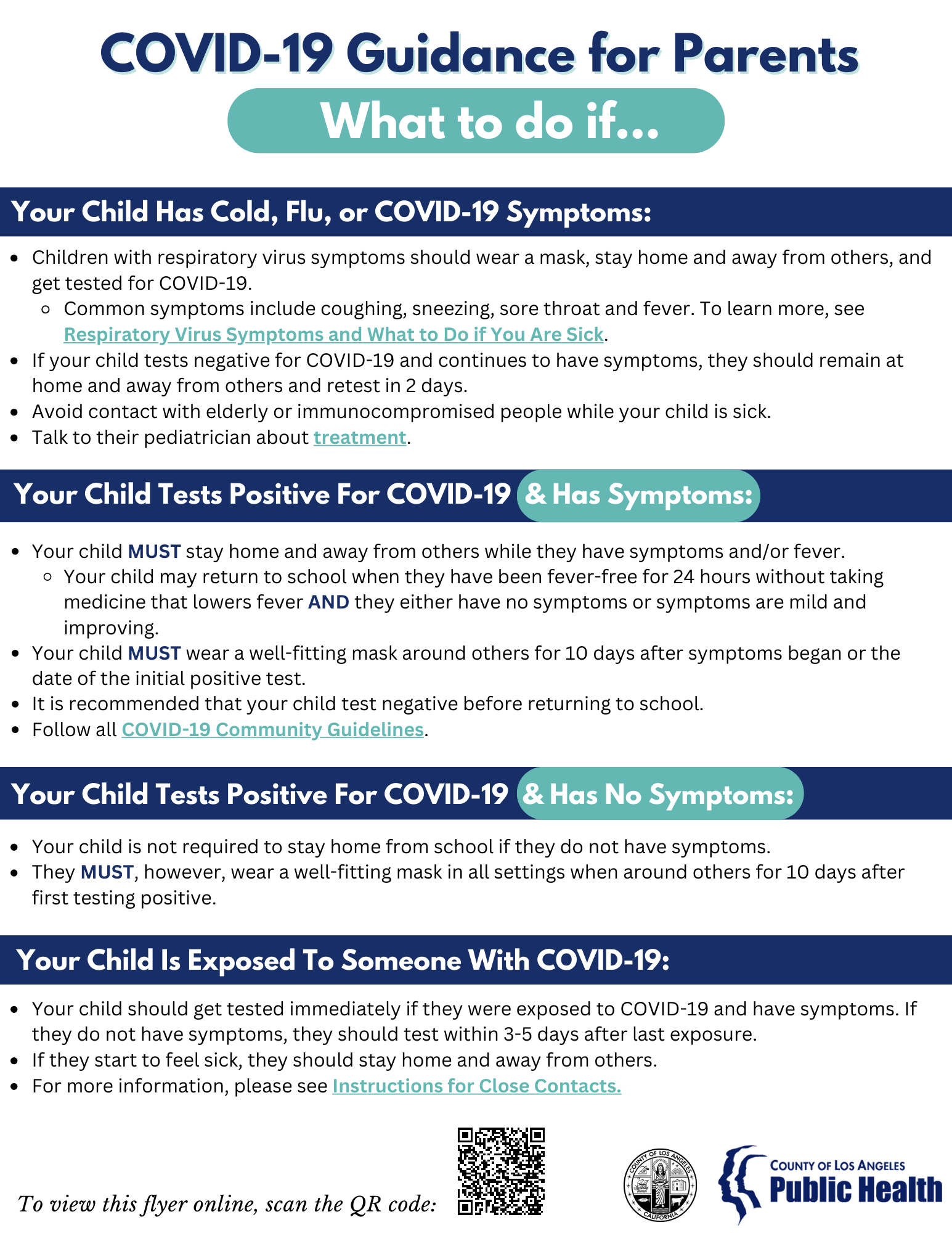 COVID-19 Quick Guide for Parents
